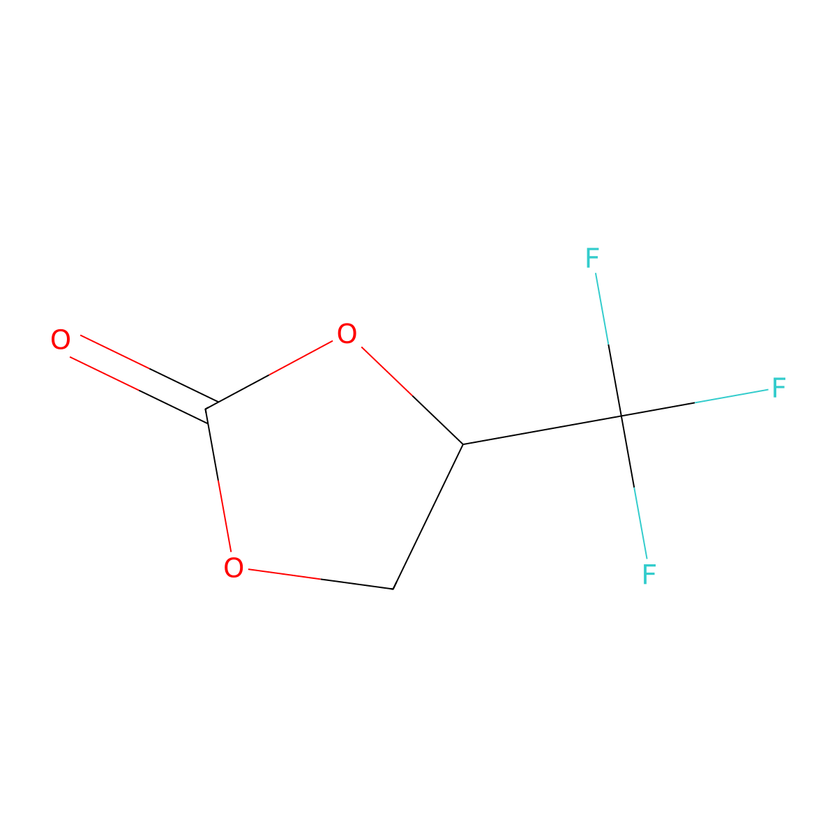 3,3,3-Trifluoropropylene carbonate molecular structure, CAS 167951-80-6