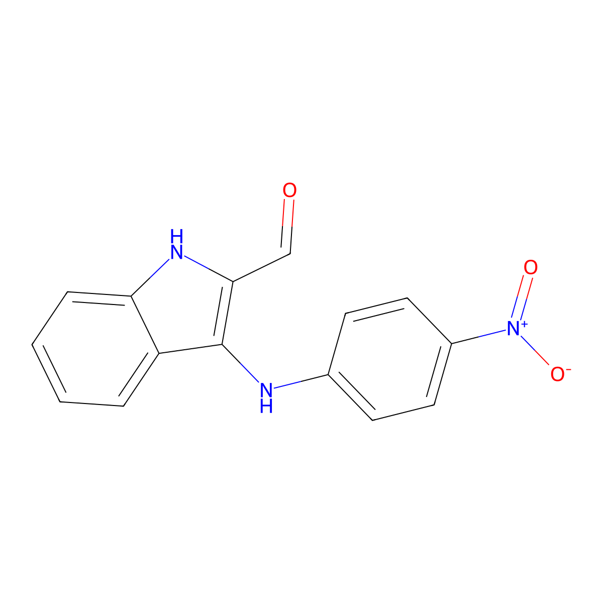 3-(4-Nitroanilino)-1H-indole-2-carbaldehyde molecular structure, CAS 167954-14-5