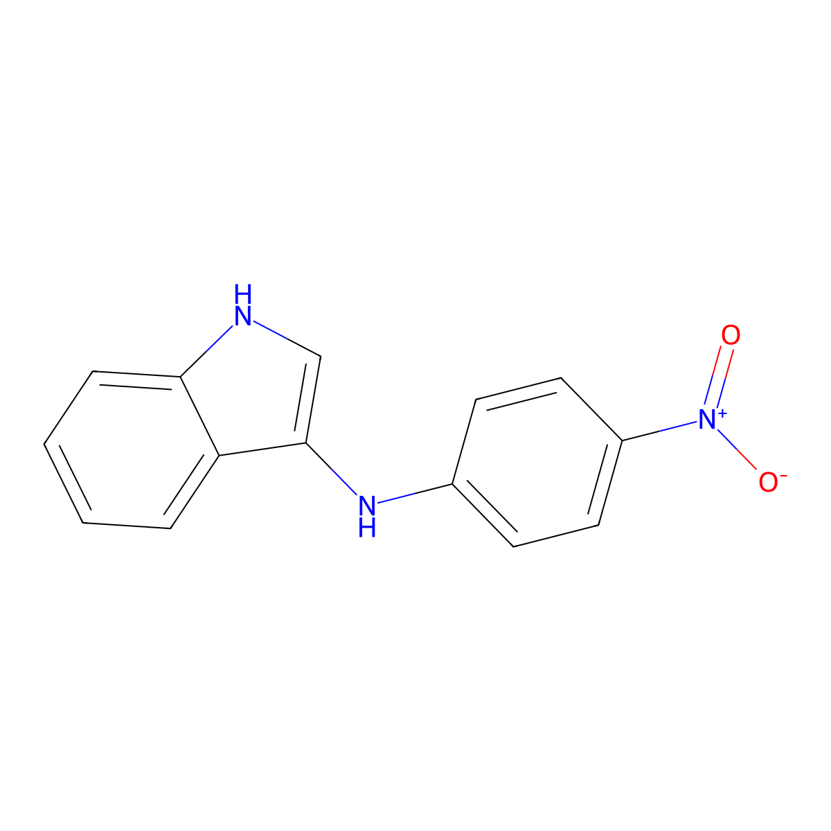 N-(4-Nitrophenyl)-1H-indol-3-amine molecular structure, CAS 167954-19-0