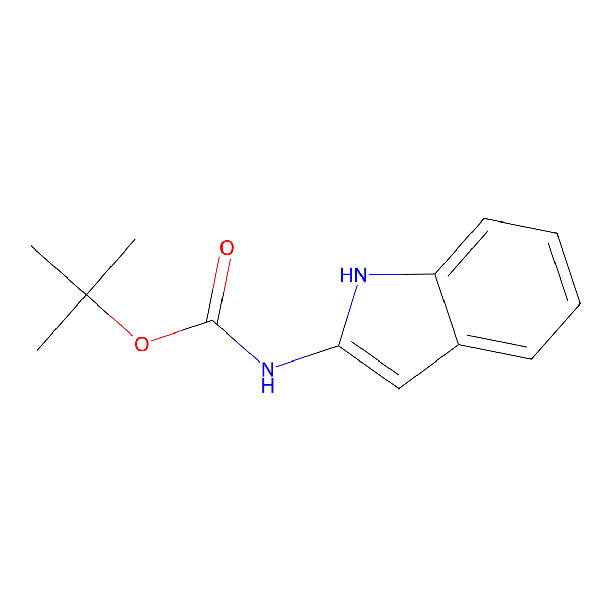 tert-Butyl 1H-indol-2-ylcarbamate molecular structure, CAS 167954-49-6