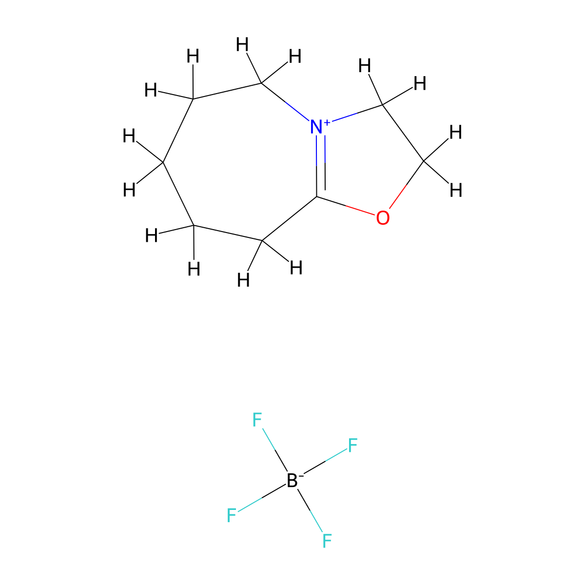 3,5,6,7,8,9-hexahydro-2H-oxazolo[3,2-a]azepin-4-ium tetrafluoroborate molecular structure, CAS 167957-82-6