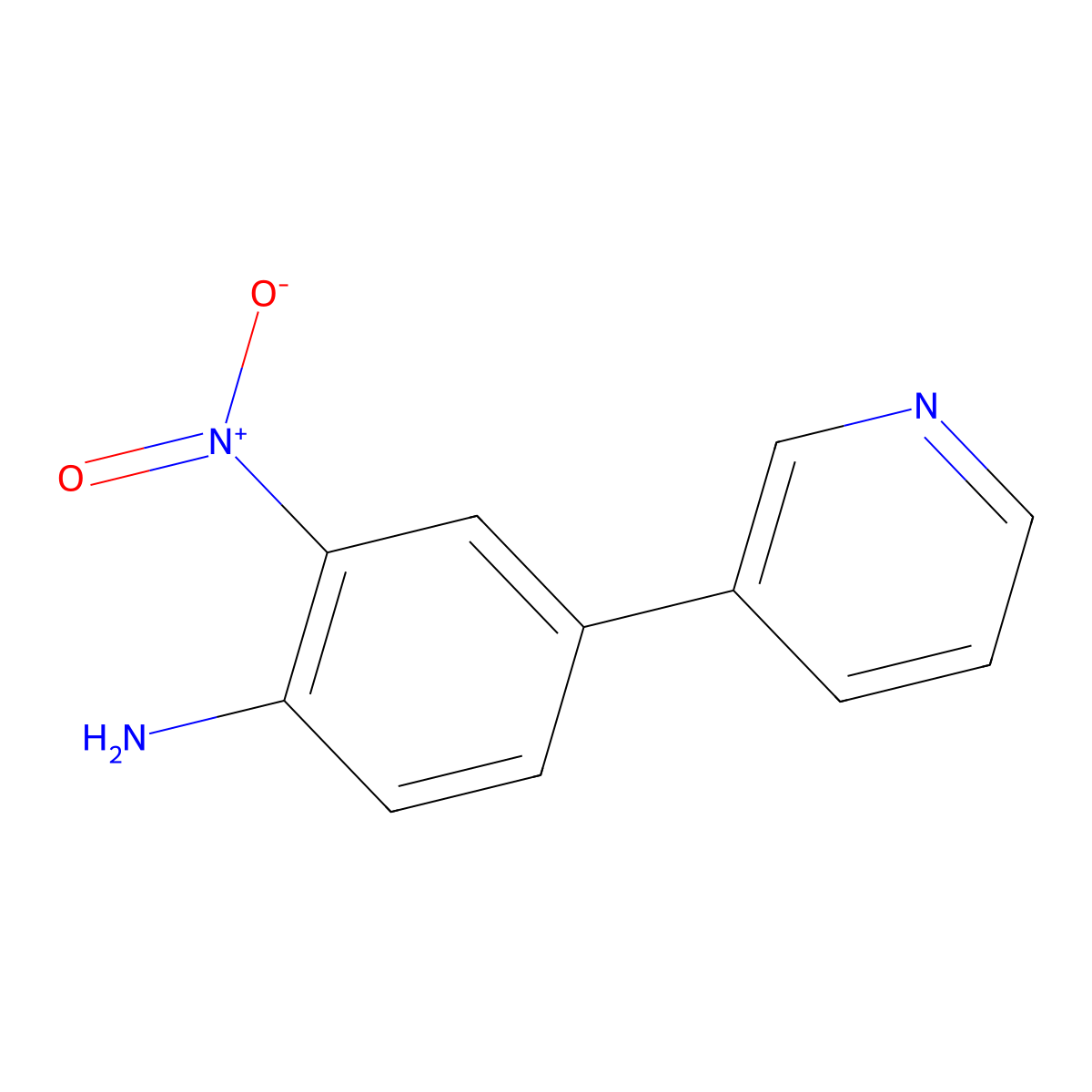4-(Pyridin-3-yl)-2-nitroaniline molecular structure, CAS 167959-19-5