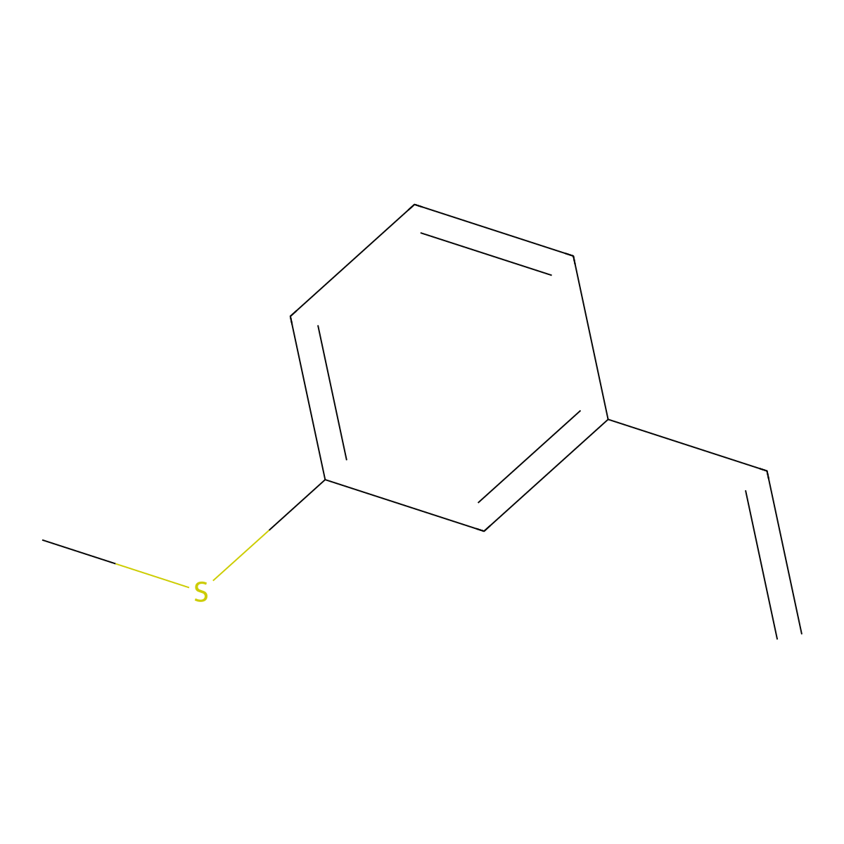 1-Ethenyl-3-(methylsulfanyl)benzene molecular structure, CAS 167960-10-3