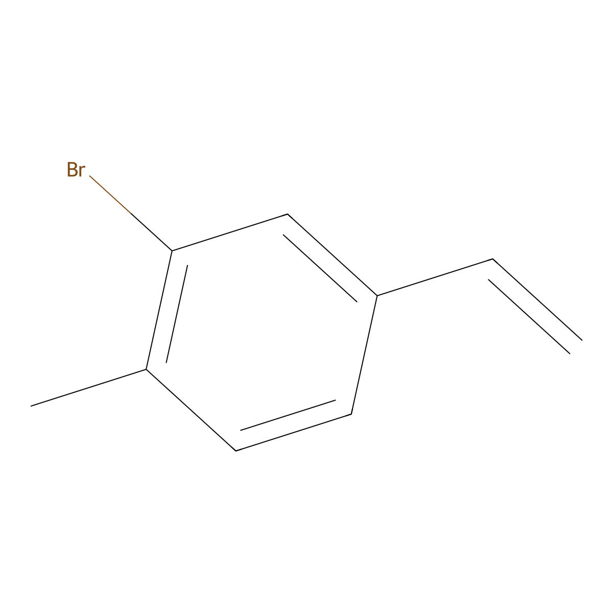2-Bromo-4-ethenyl-1-methylbenzene molecular structure, CAS 167960-11-4