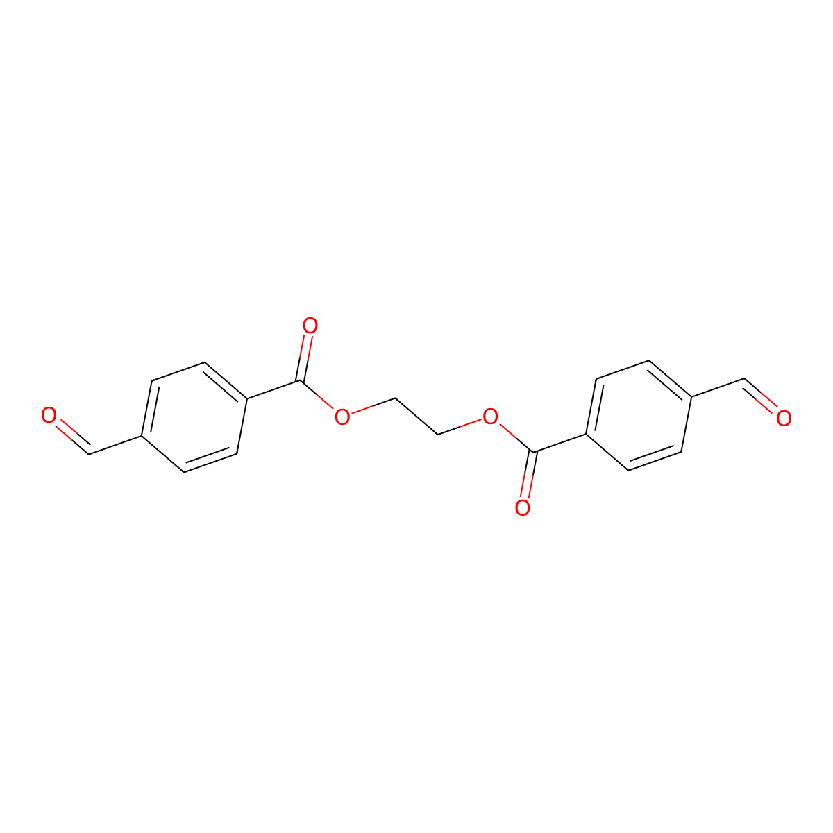 Ethane-1,2-diyl bis(4-formylbenzoate) molecular structure, CAS 167962-67-6