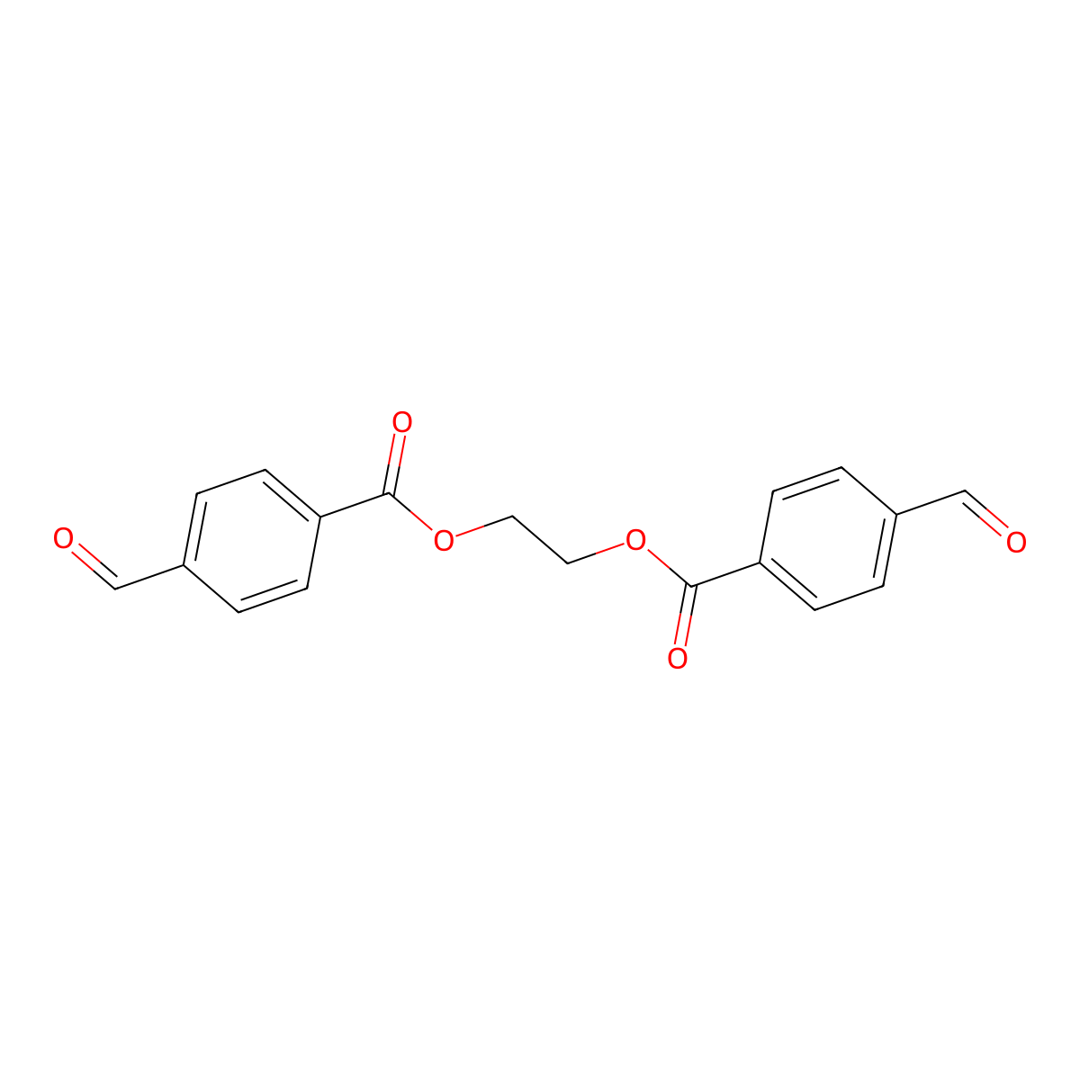 Ethane-1,2-diyl bis(4-formylbenzoate) molecular structure, CAS 167962-67-6