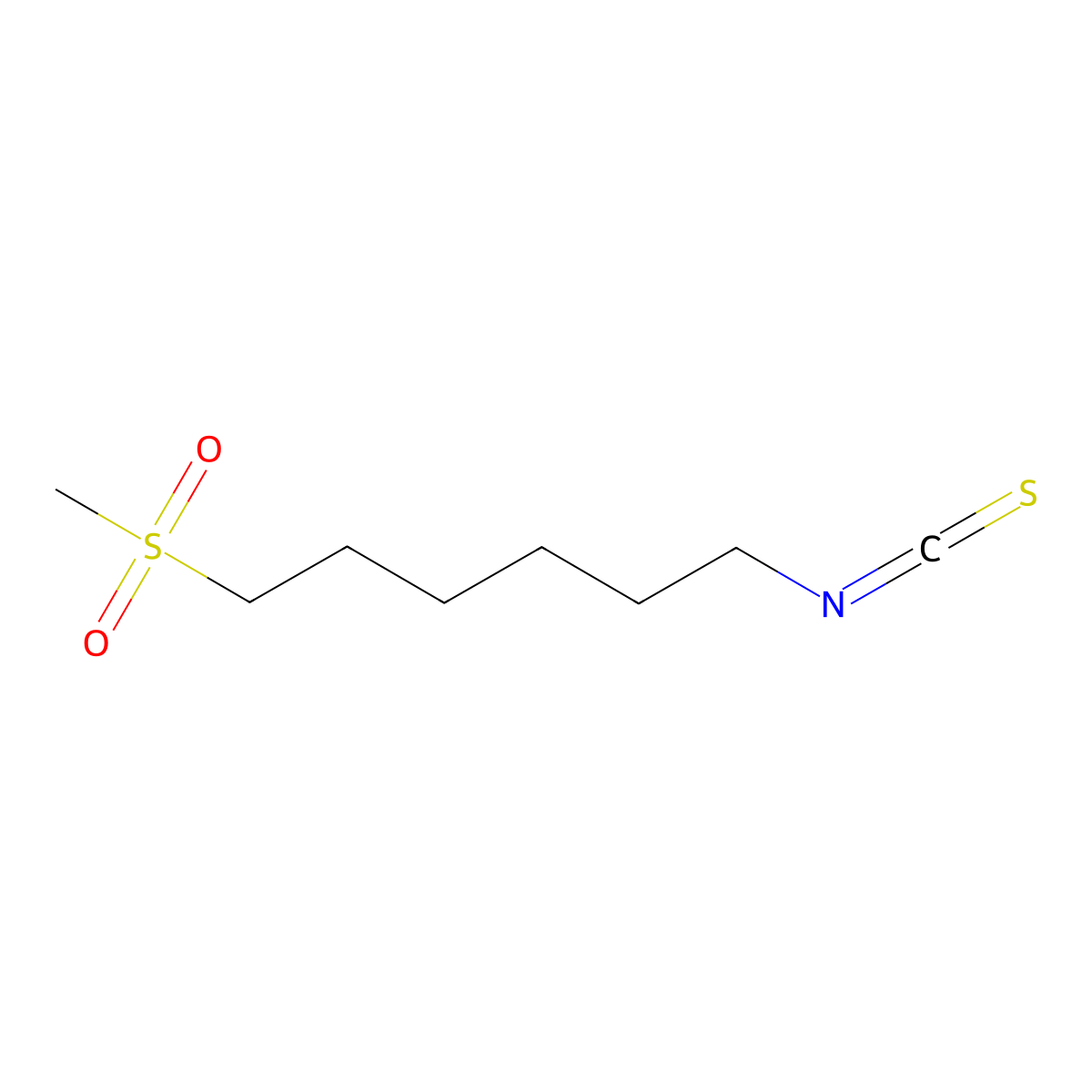 1-Isothiocyanato-6-(methylsulfonyl)-hexane molecular structure, CAS 167963-03-3