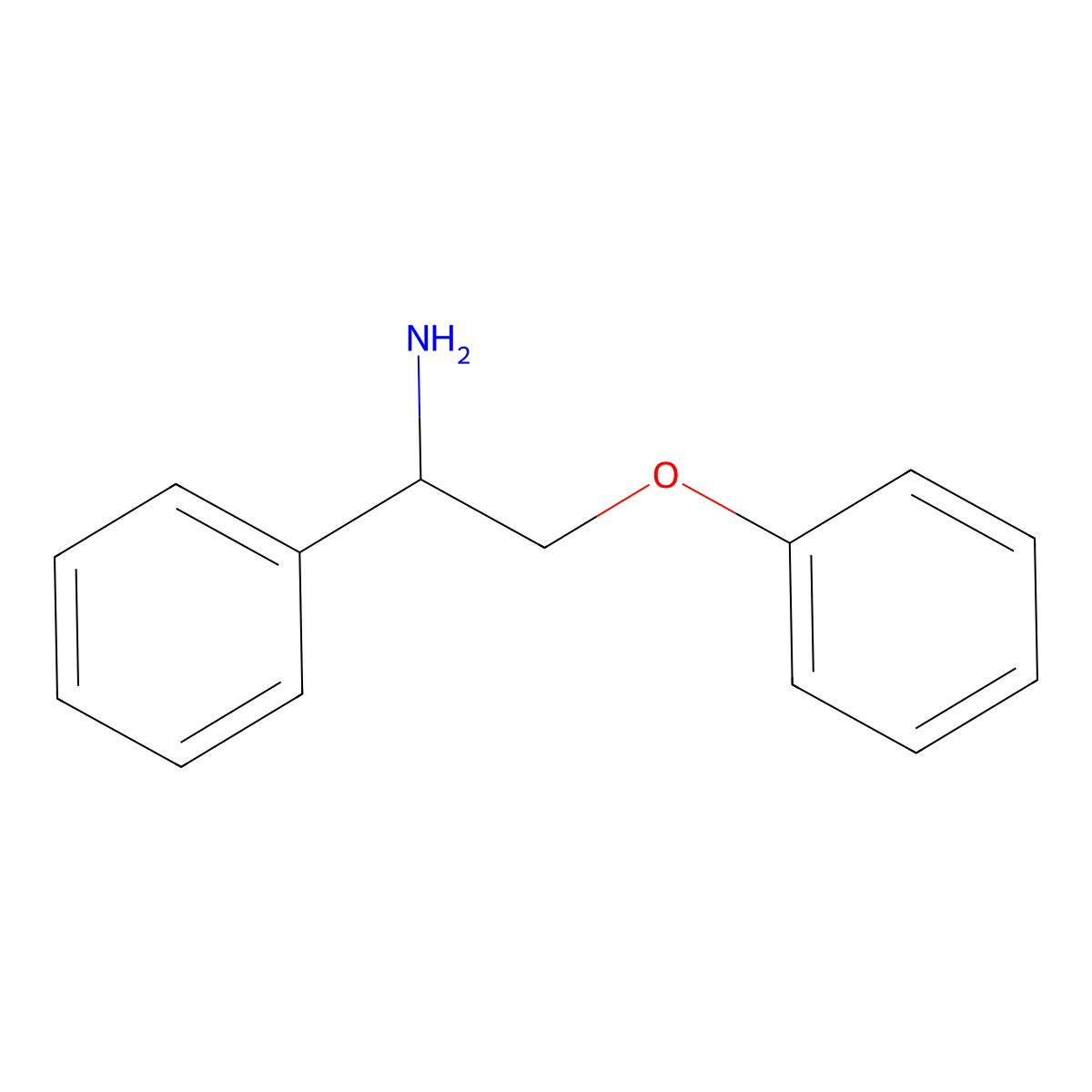 2-Phenoxy-1-phenylethan-1-amine molecular structure, CAS 16797-04-9