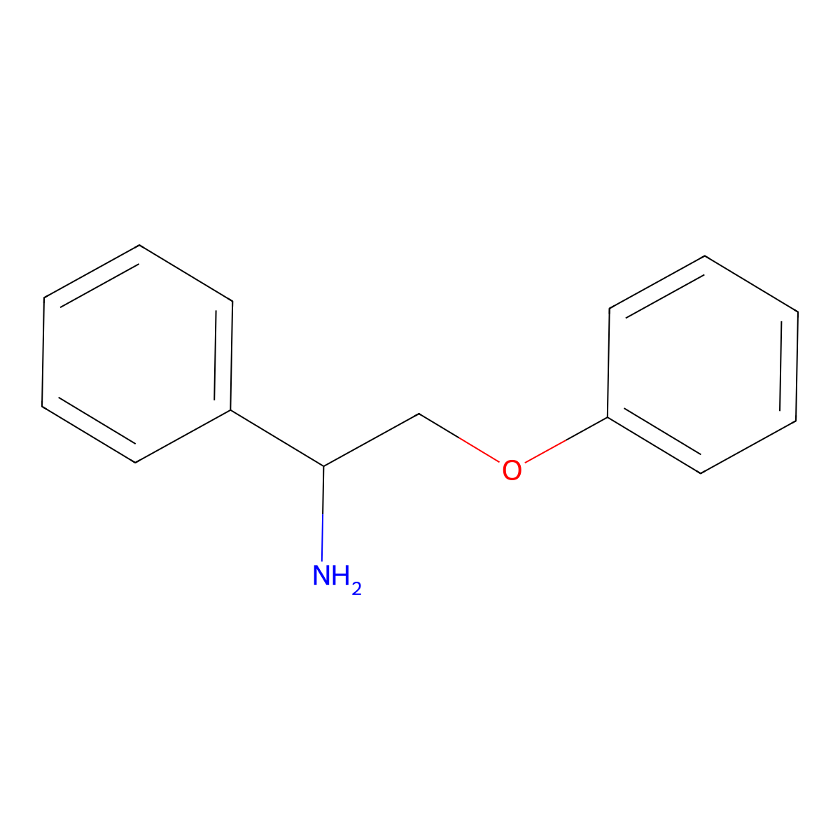 2-Phenoxy-1-phenylethan-1-amine molecular structure, CAS 16797-04-9