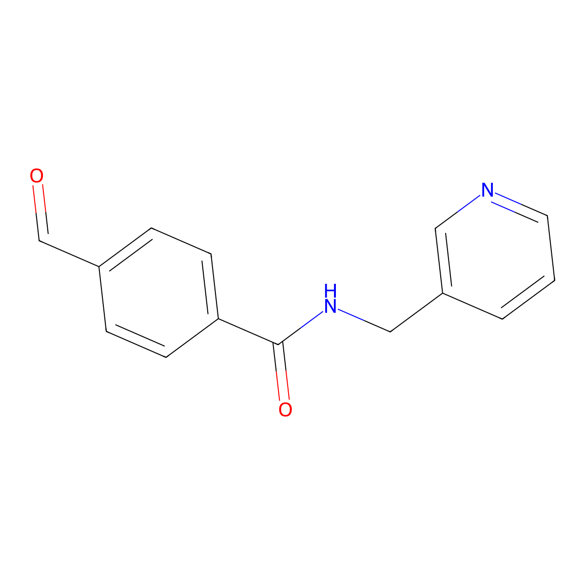 4-formyl-N-[(pyridin-3-yl)methyl]benzamide molecular structure, CAS 167980-35-0