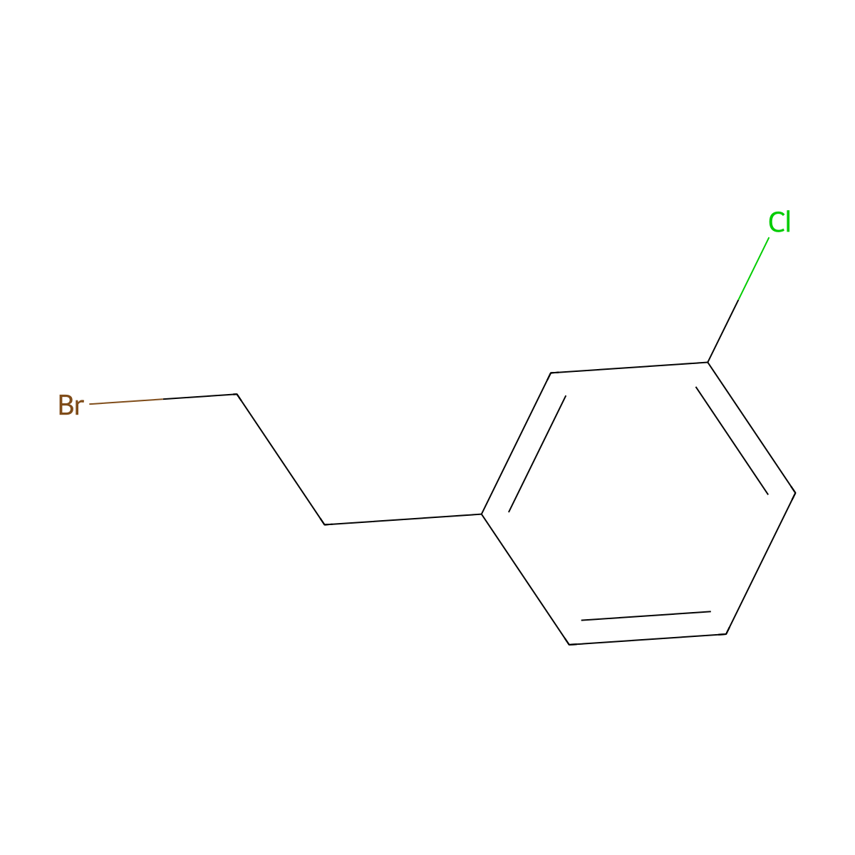 1-(2-Bromoethyl)-3-chlorobenzene molecular structure, CAS 16799-05-6