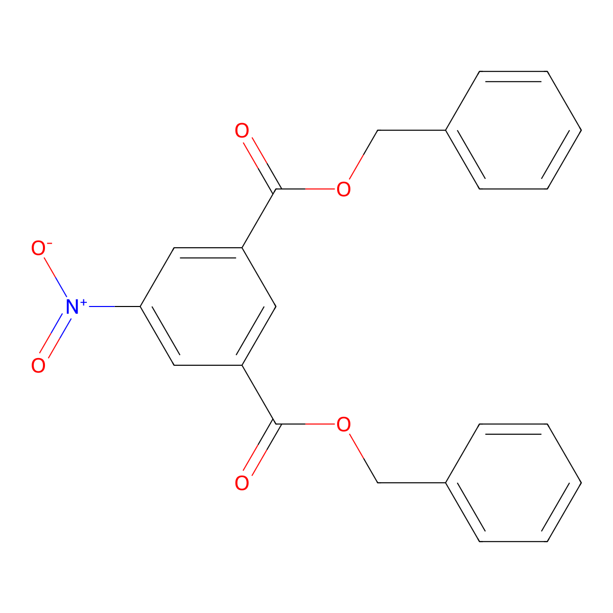 1,3-Dibenzyl 5-nitrobenzene-1,3-dicarboxylate molecular structure, CAS 167993-08-0