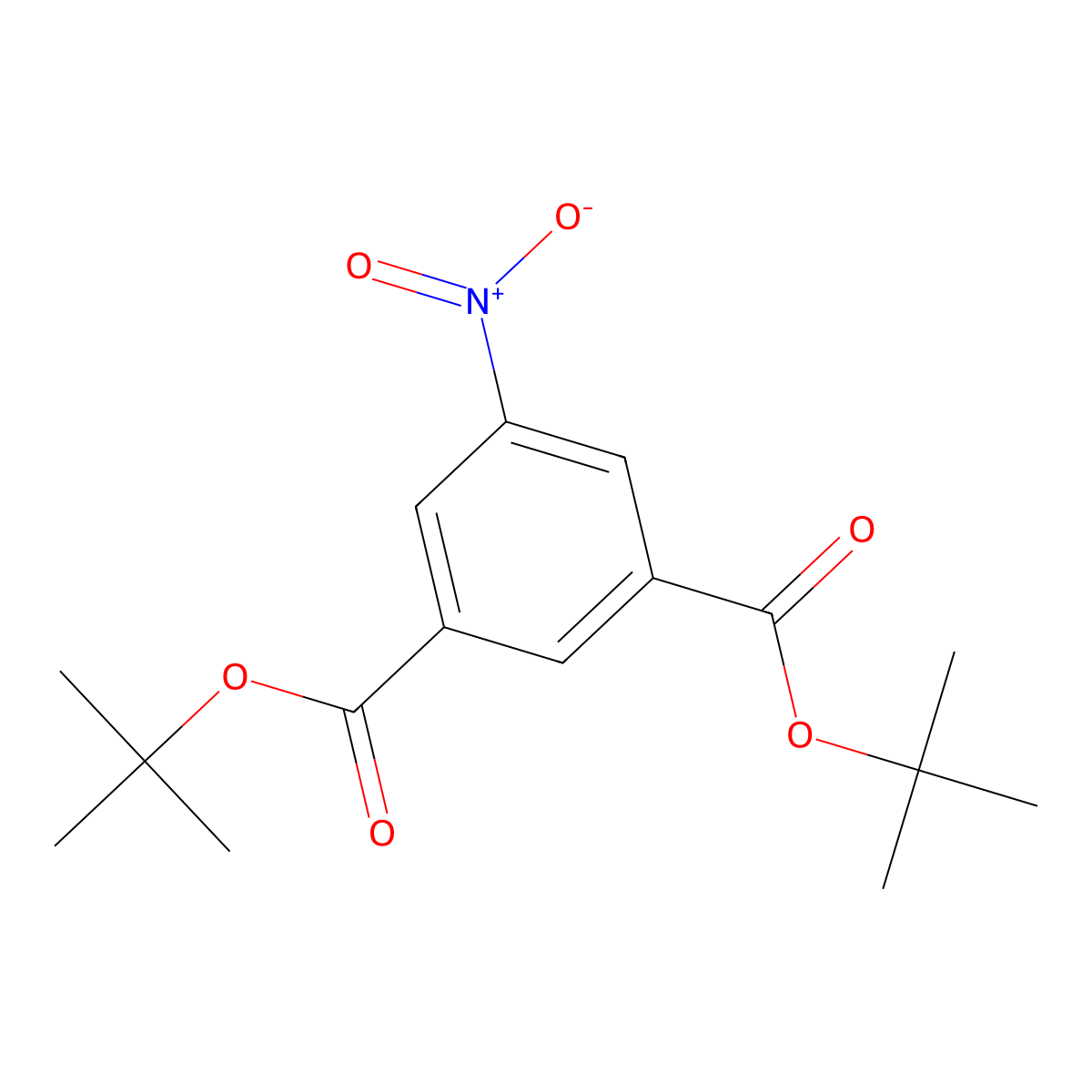 1,3-di-tert-Butyl 5-nitrobenzene-1,3-dicarboxylate molecular structure, CAS 167993-11-5