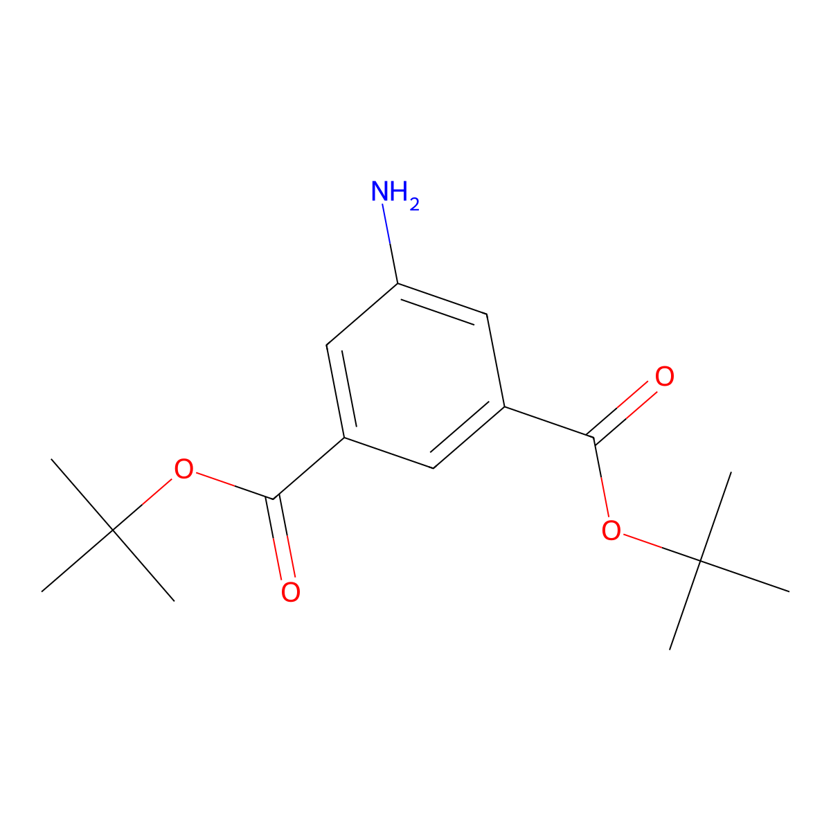 Di-tert-butyl 5-aminoisophthalate molecular structure, CAS 167993-12-6