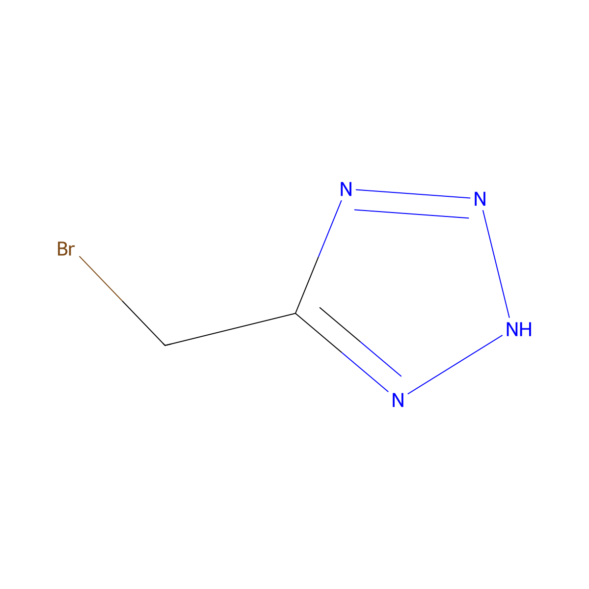 5-(bromomethyl)-2H-tetrazole molecular structure, CAS 167998-60-9