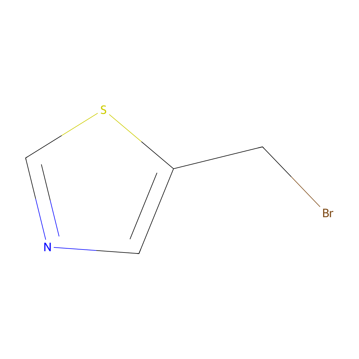 5-(Bromomethyl)thiazole molecular structure, CAS 167998-61-0
