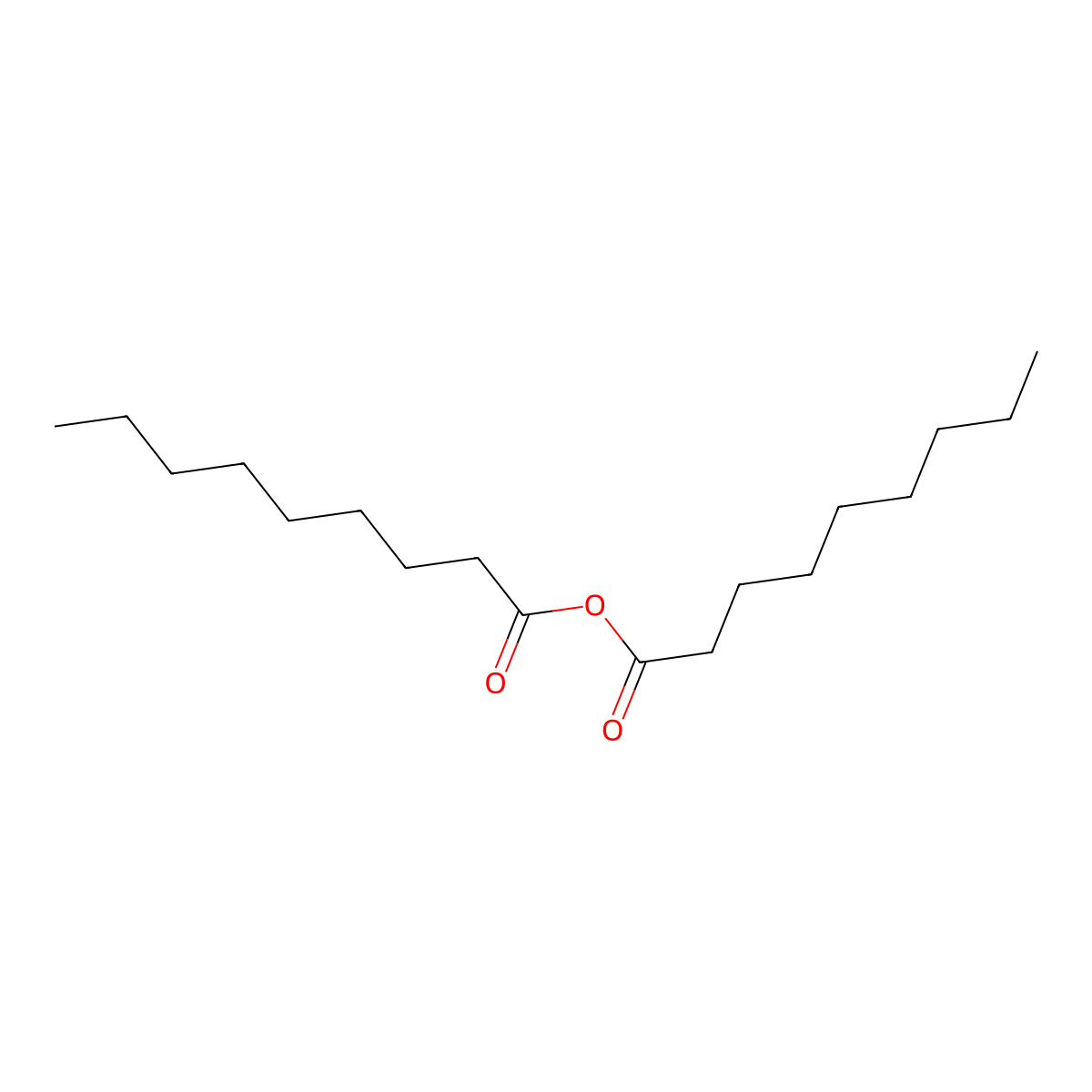 Nonan-1-oic anhydride molecular structure, CAS 1680-36-0