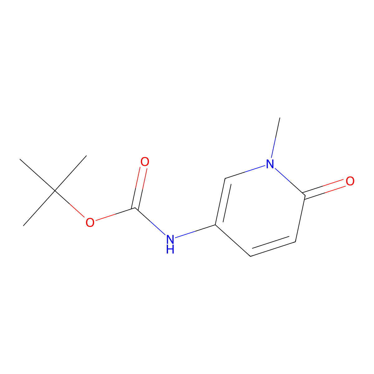 tert-Butyl (1-methyl-6-oxo-1,6-dihydropyridin-3-yl)carbamate molecular structure, CAS 168007-90-7
