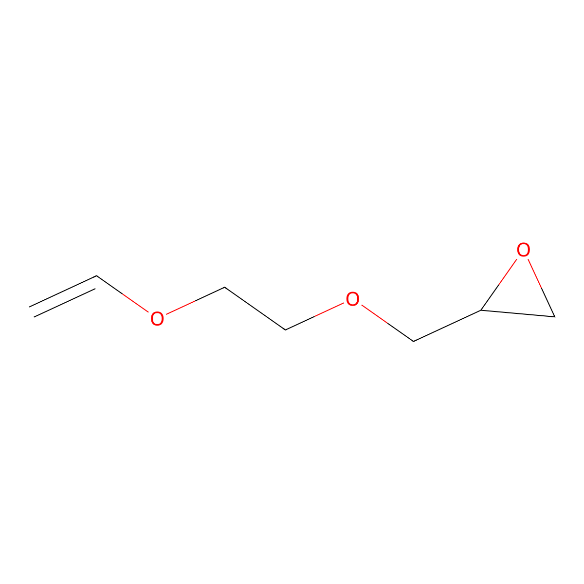 2-((2-(Ethenyloxy)ethoxy)methyl)oxirane molecular structure, CAS 16801-19-7