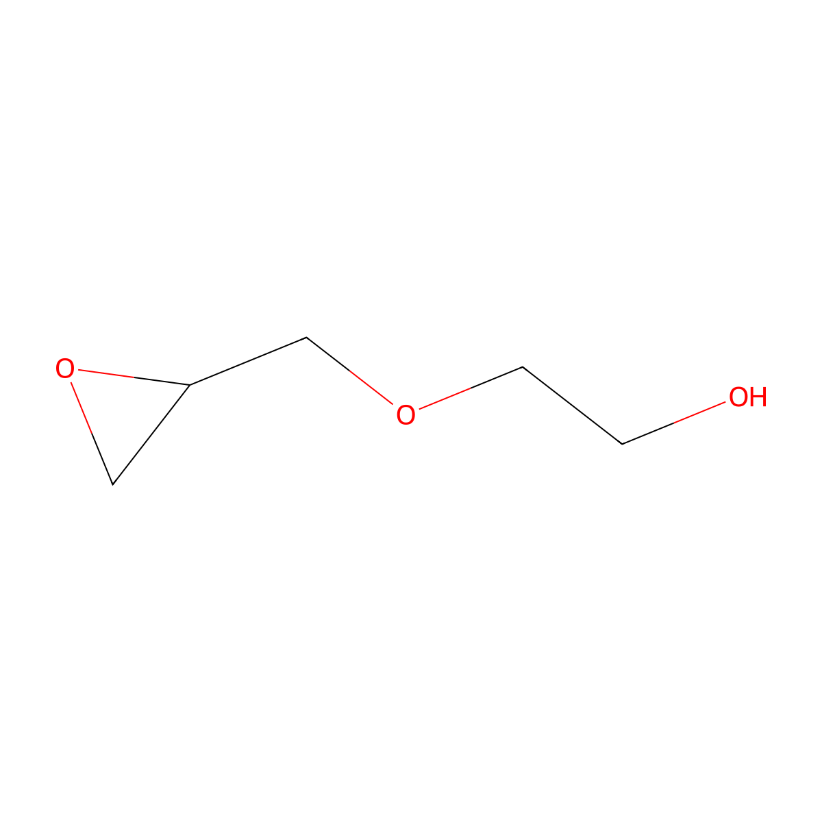 2-((Oxiran-2-yl)methoxy)ethan-1-ol molecular structure, CAS 16801-25-5