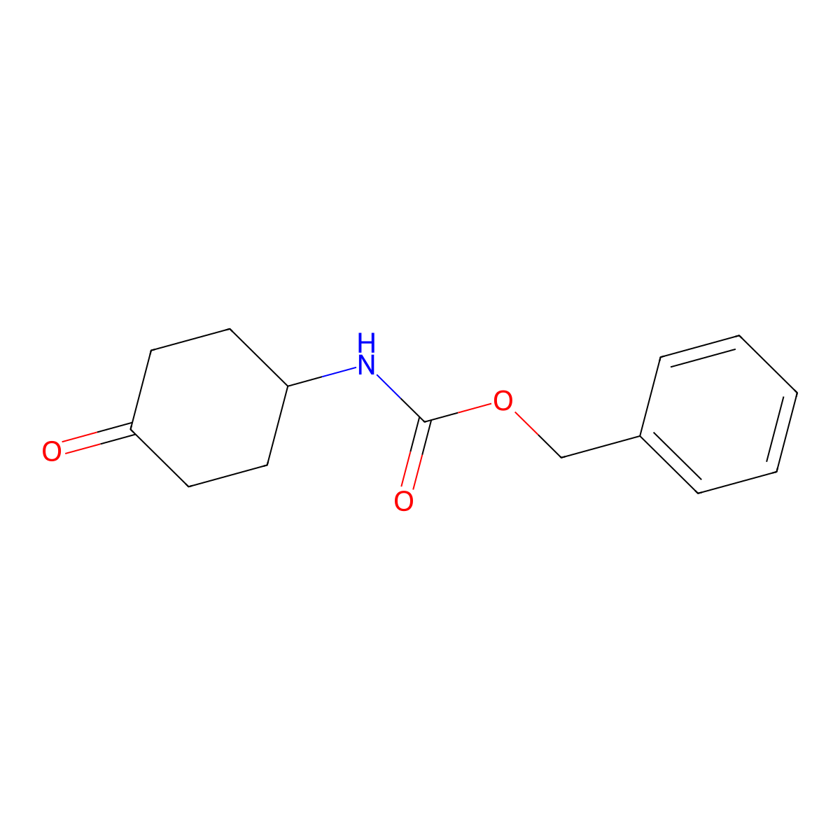 Benzyl (4-oxocyclohexyl)carbamate molecular structure, CAS 16801-63-1