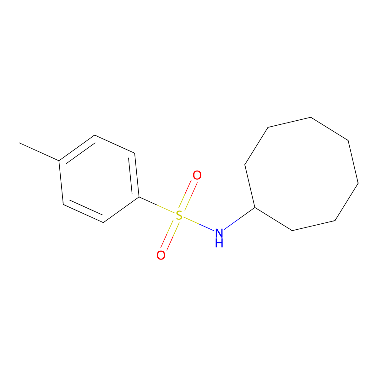 N-cyclooctyl-4-methylbenzenesulfonamide molecular structure, CAS 16801-74-4