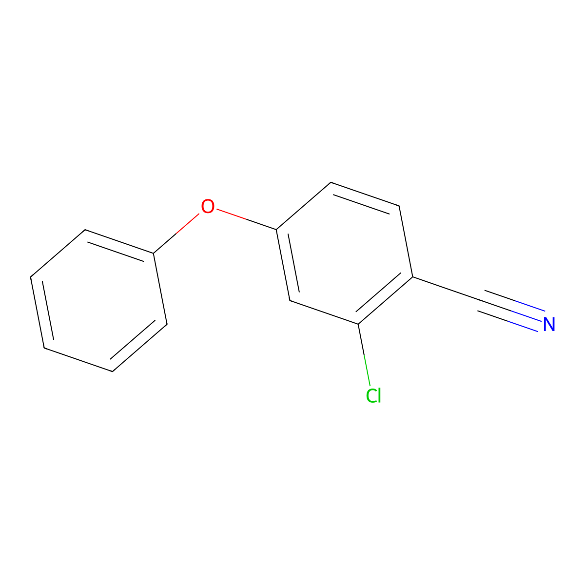 2-Chloro-4-phenoxybenzonitrile molecular structure, CAS 168010-64-8