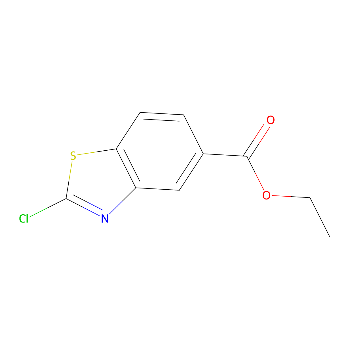 Ethyl 2-chlorobenzo[d]thiazole-5-carboxylate molecular structure, CAS 1680191-38-1