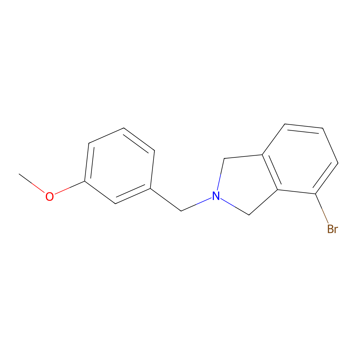 4-Bromo-2-(3-methoxybenzyl)isoindoline molecular structure, CAS 1680191-89-2
