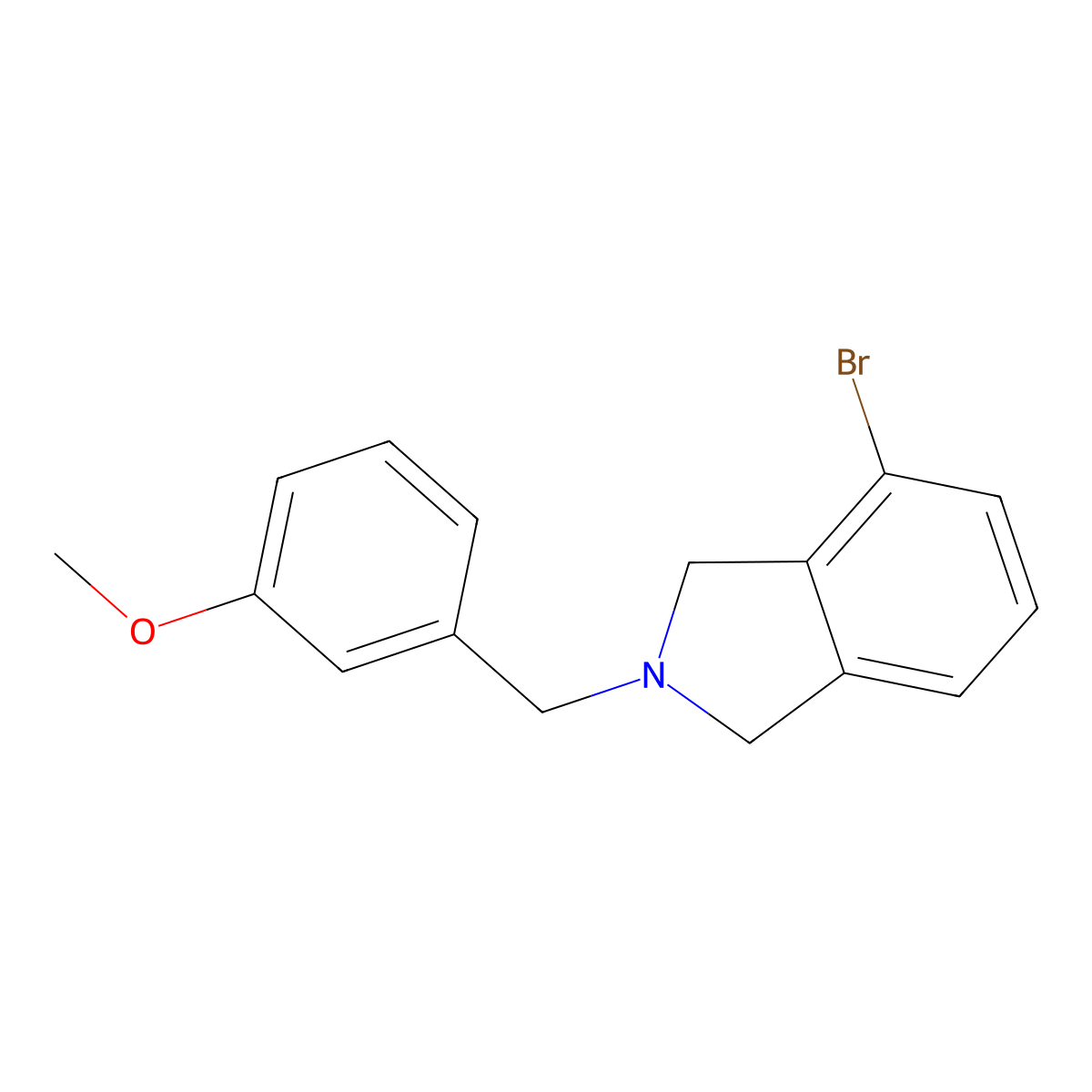 4-Bromo-2-(3-methoxybenzyl)isoindoline molecular structure, CAS 1680191-89-2