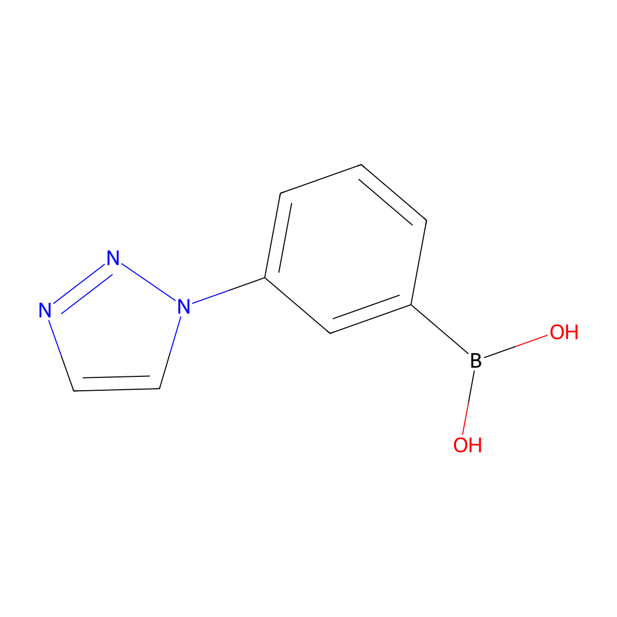 3-(1H-1,2,3-Triazol-1-YL)phenylboronic acid molecular structure, CAS 1680232-54-5
