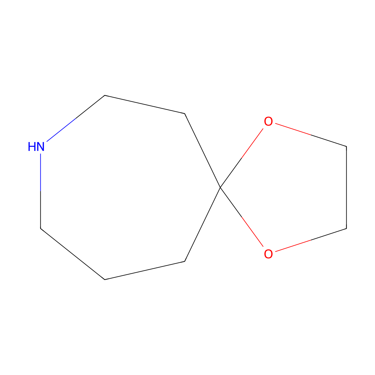 1,4-Dioxa-8-azaspiro[4.6]undecane molecular structure, CAS 16803-07-9