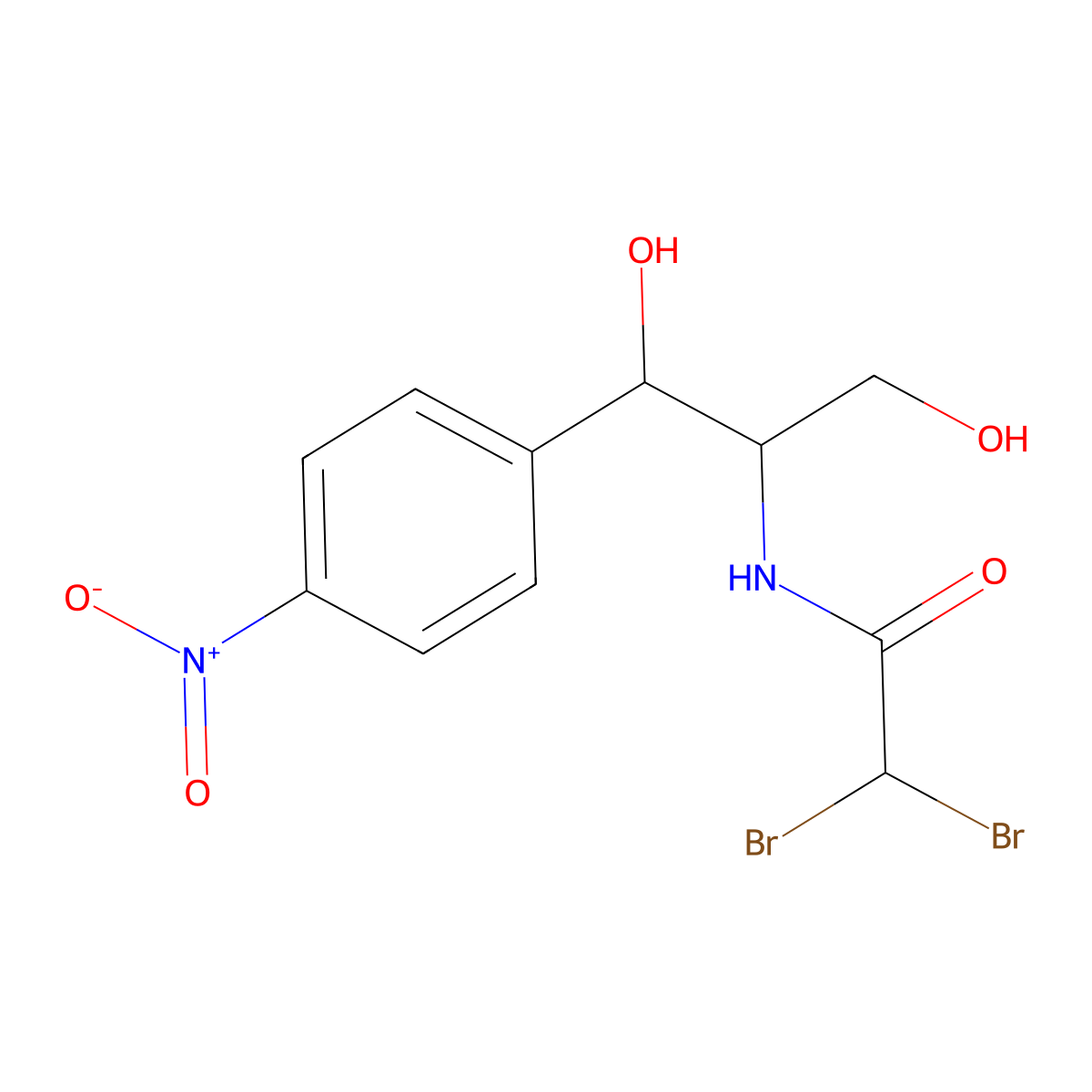Bromamphenicol molecular structure, CAS 16803-75-1