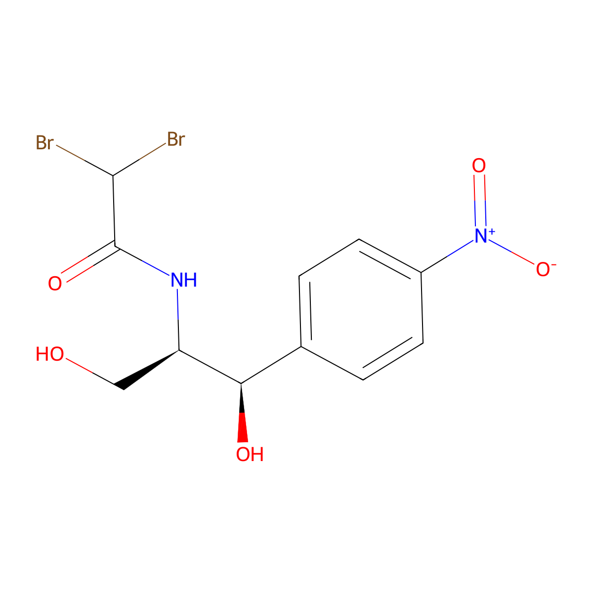 Bromamphenicol molecular structure, CAS 16803-75-1