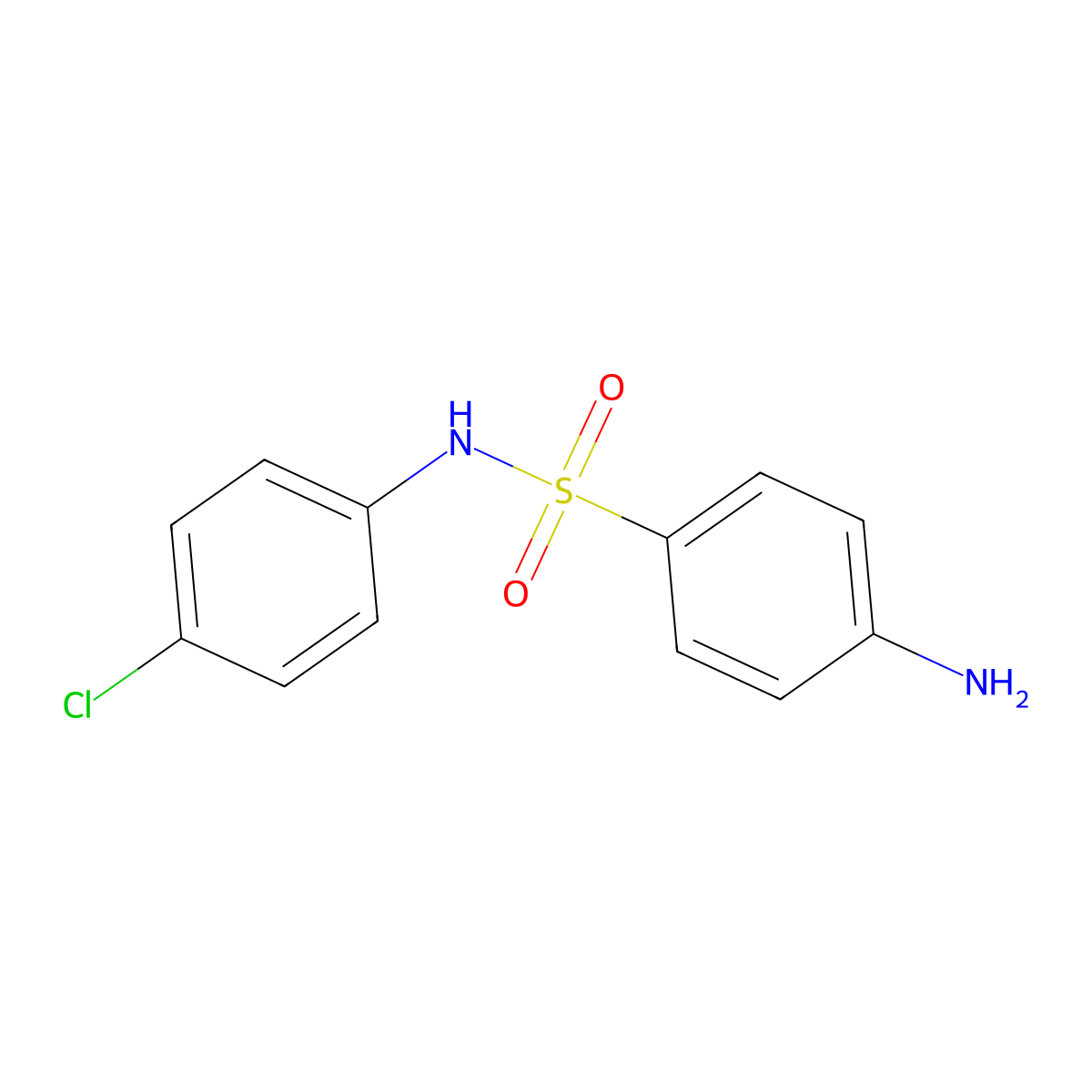 4-amino-N-(4-chlorophenyl)benzenesulfonamide molecular structure, CAS 16803-92-2