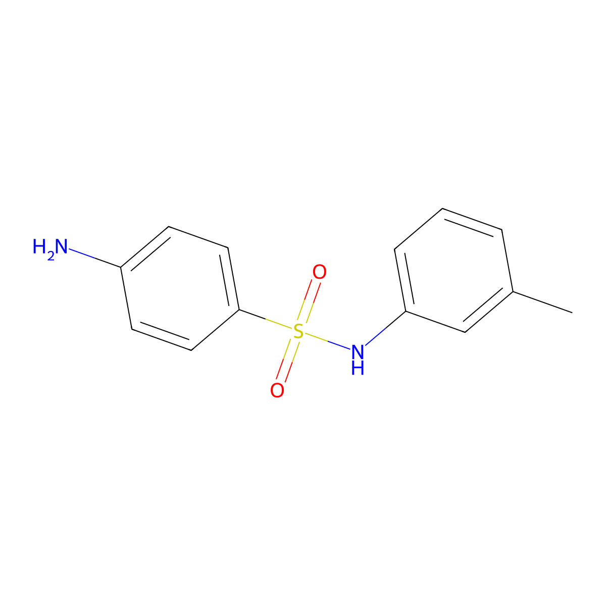 4-Amino-N-(3-methylphenyl)benzenesulfonamide molecular structure, CAS 16803-94-4