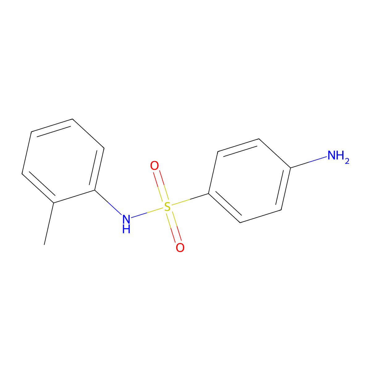 4-amino-N-(2-methylphenyl)benzene-1-sulfonamide molecular structure, CAS 16803-96-6