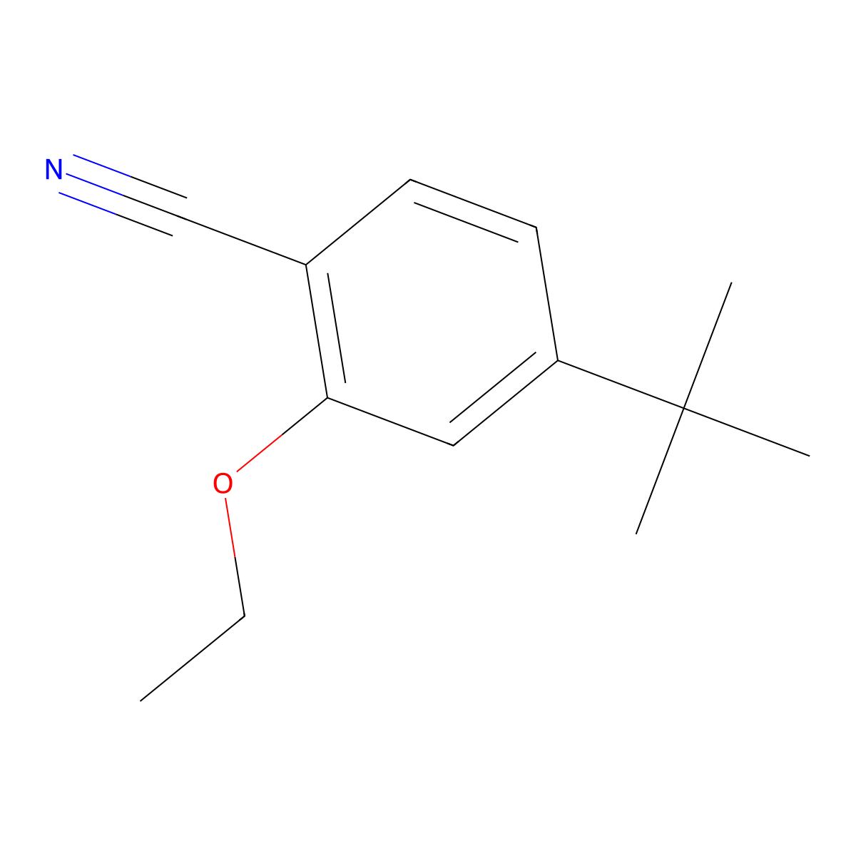 4-(tert-Butyl)-2-ethoxybenzonitrile molecular structure, CAS 168036-27-9