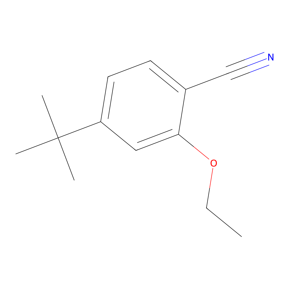 4-(tert-Butyl)-2-ethoxybenzonitrile molecular structure, CAS 168036-27-9