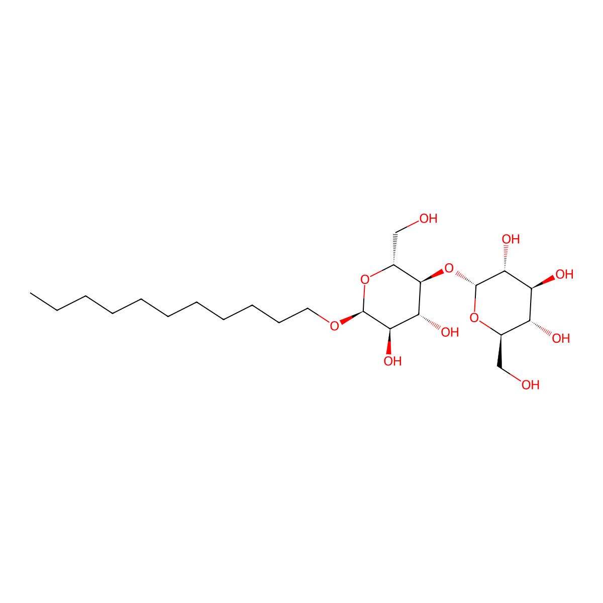 Undecyl alpha-D-maltopyranoside molecular structure, CAS 168037-13-6