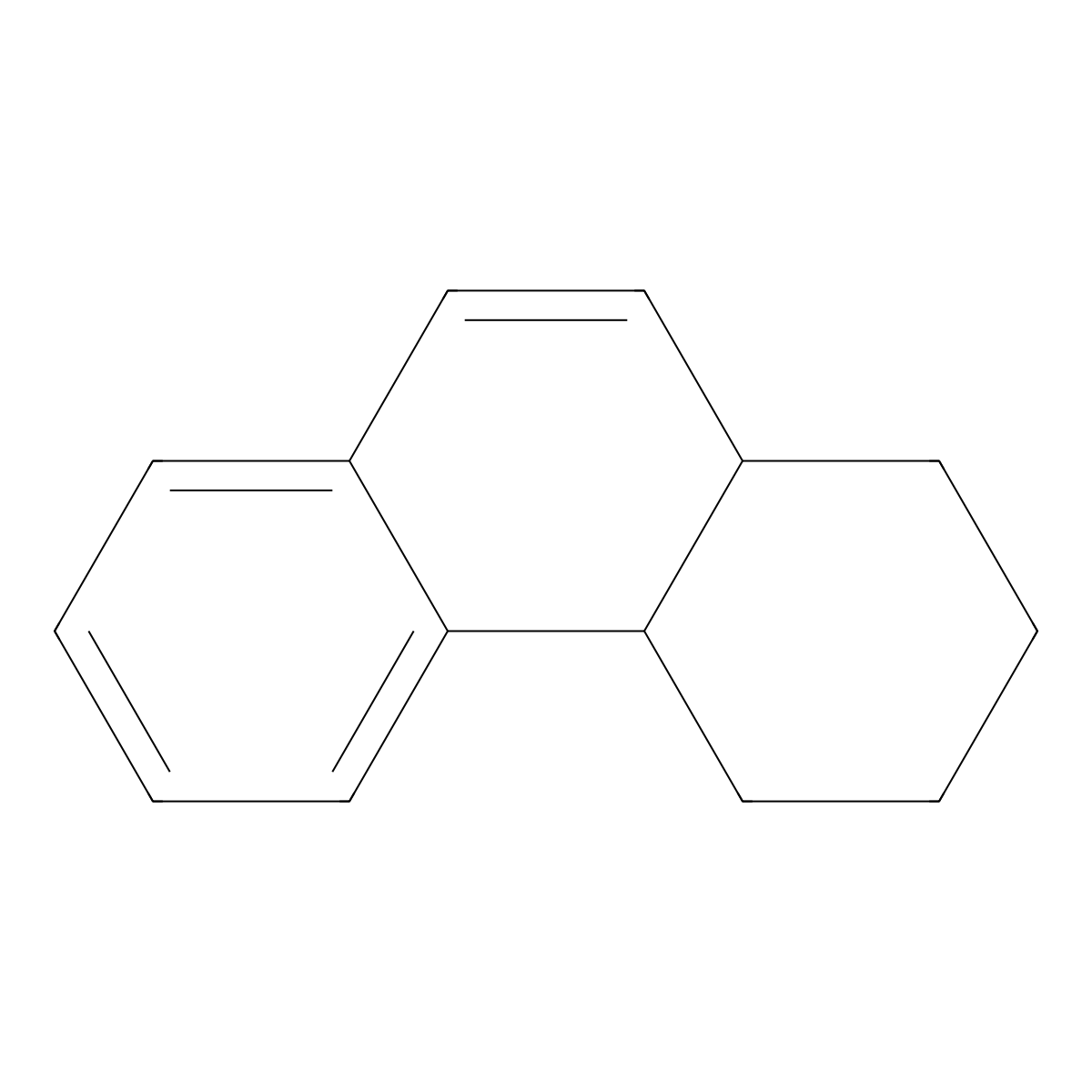 trans-1,2,3,4,4a,10a-Hexahydrophenanthrene molecular structure, CAS 16804-85-6