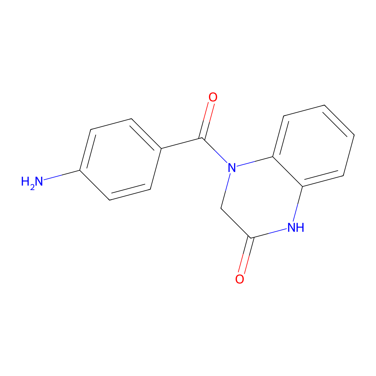 4-(4-Aminobenzoyl)-1,2,3,4-tetrahydroquinoxalin-2-one molecular structure, CAS 168045-49-6
