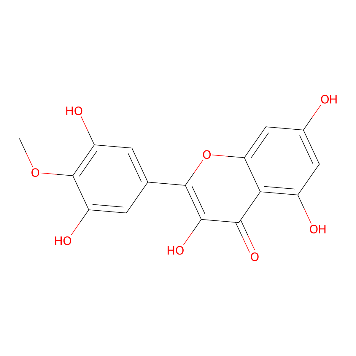 Mearnsetin molecular structure, CAS 16805-10-0