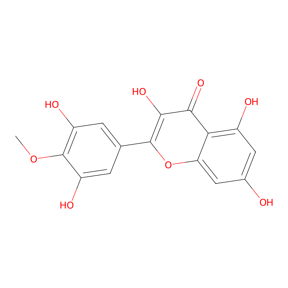 Mearnsetin molecular structure, CAS 16805-10-0