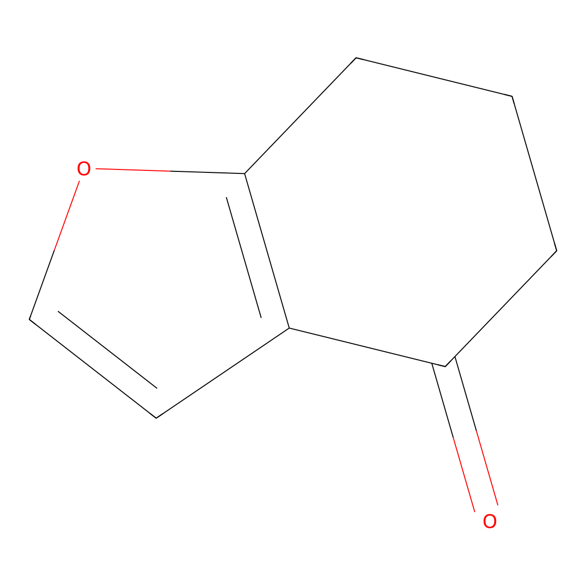 4,5,6,7-Tetrahydro-1-benzofuran-4-one molecular structure, CAS 16806-93-2