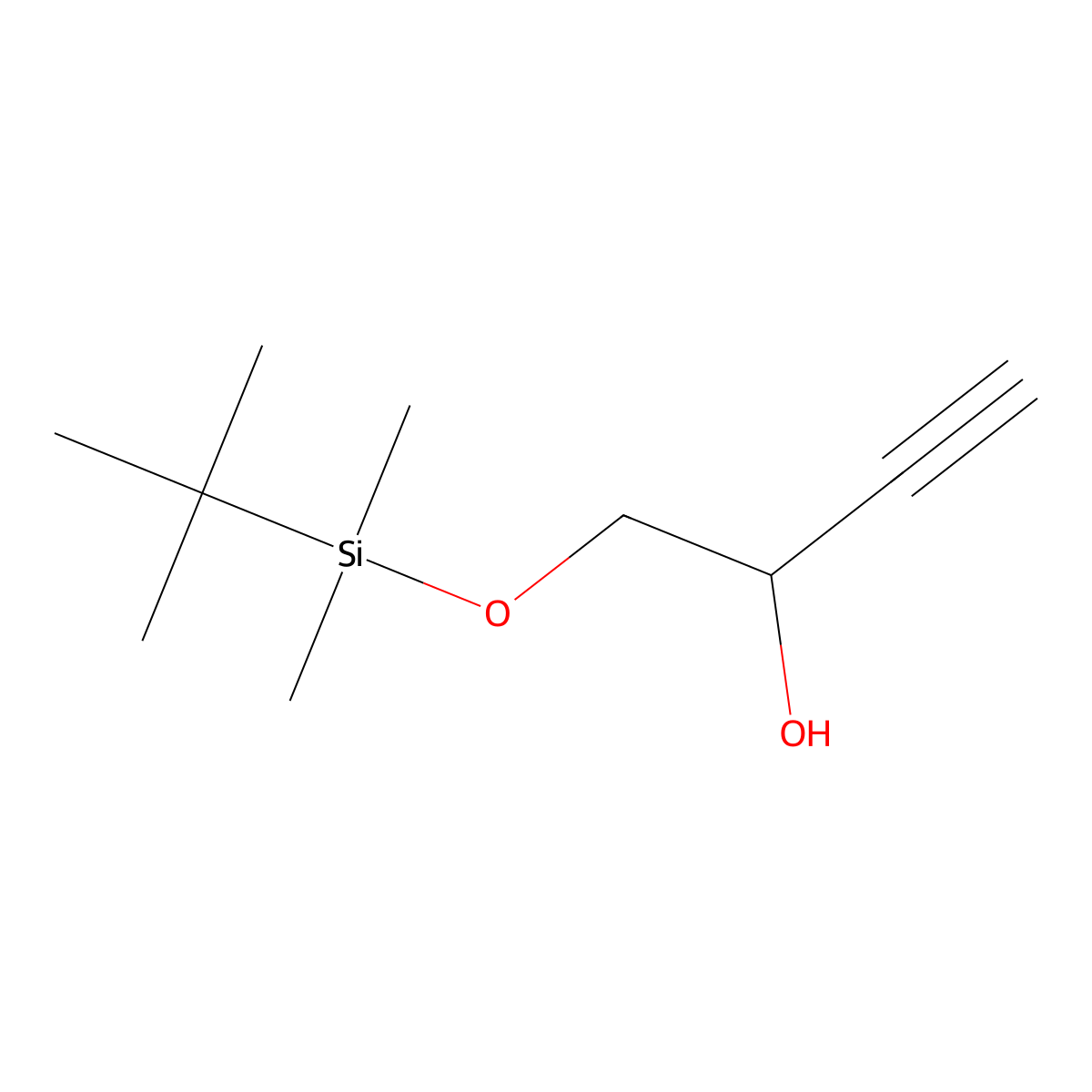 1-[(Tert-butyldimethylsilyl)oxy]but-3-yn-2-ol molecular structure, CAS 168065-22-3