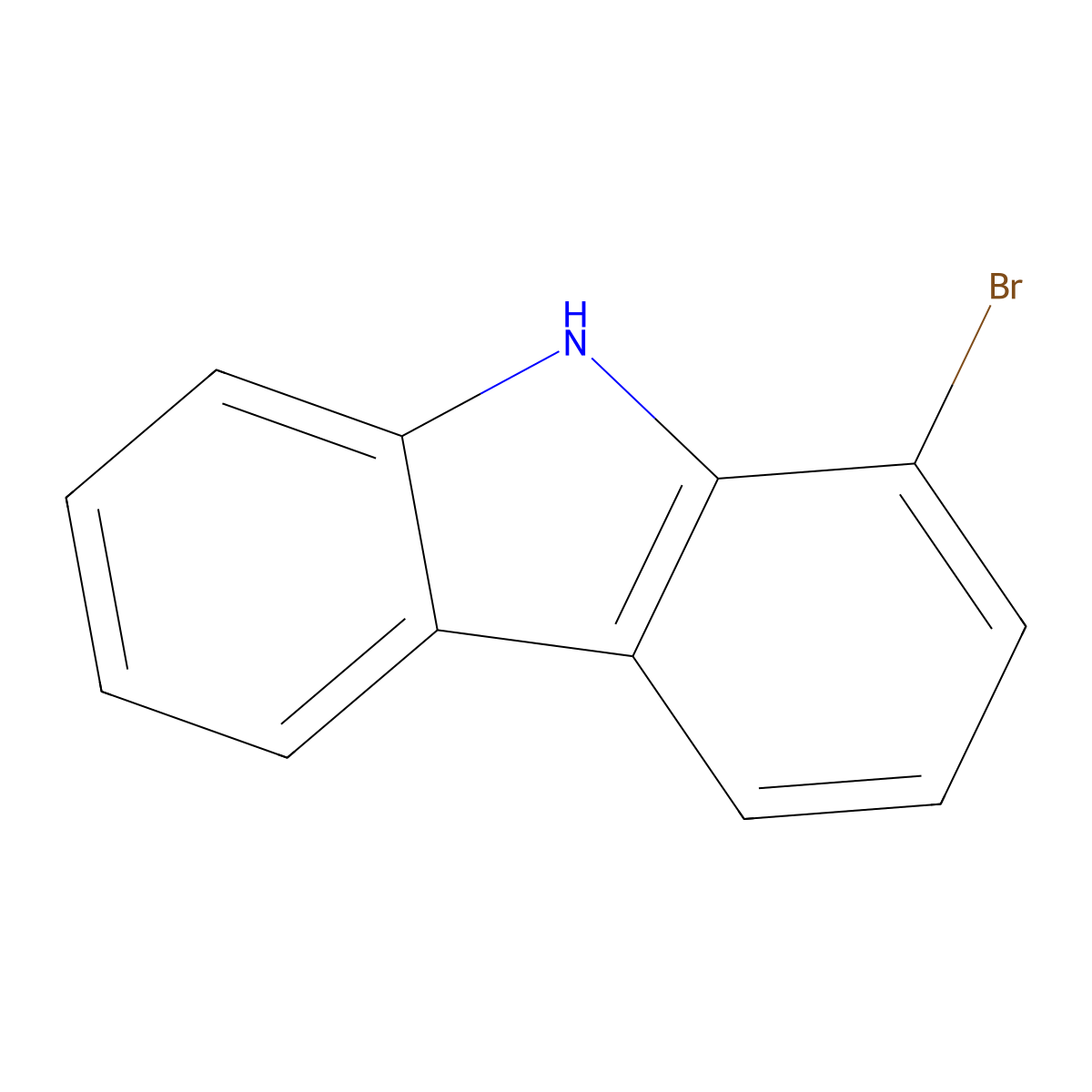1-Bromo-9H-carbazole molecular structure, CAS 16807-11-7