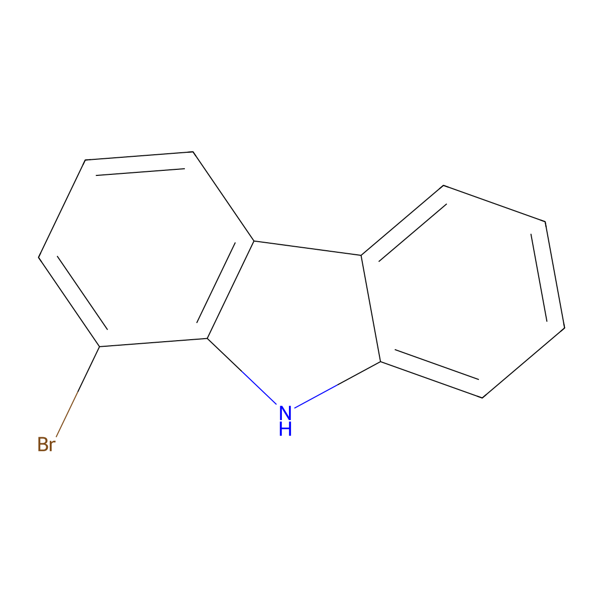 1-Bromo-9H-carbazole molecular structure, CAS 16807-11-7