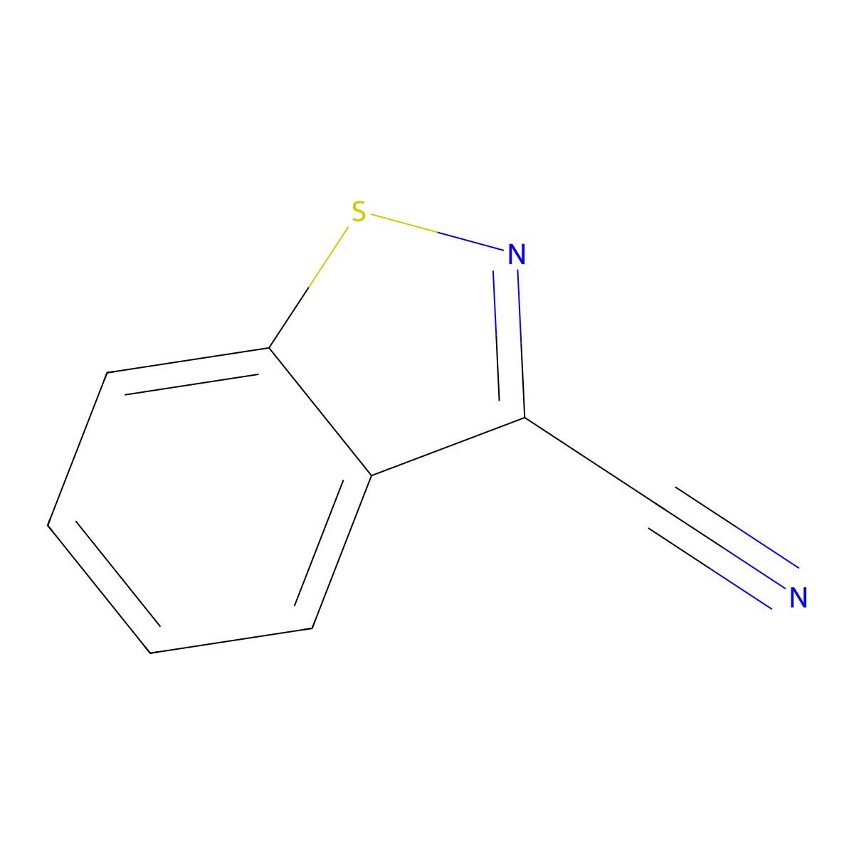 1,2-Benzothiazole-3-carbonitrile molecular structure, CAS 16807-20-8