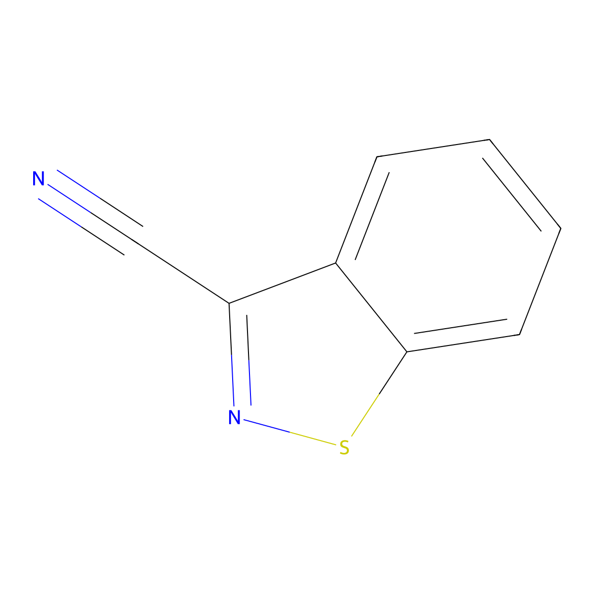 1,2-Benzothiazole-3-carbonitrile molecular structure, CAS 16807-20-8